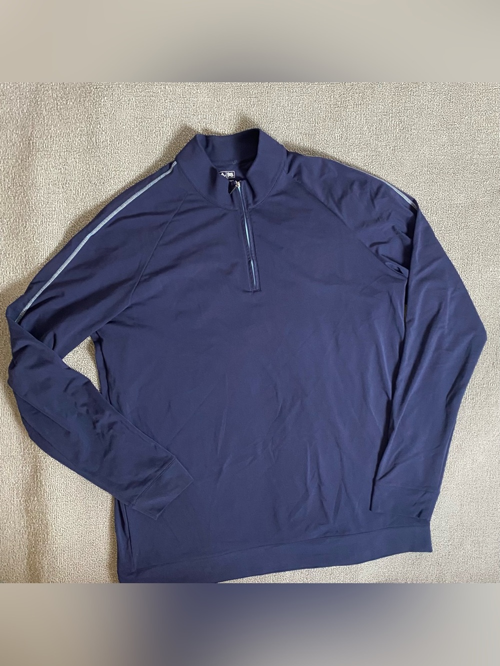 adidas Navy Long-Sleeve Climalite Quarter-Zip Golf Jacket- Athletic Performance